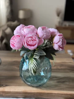 گلدان گرد دفرمه شیشه ای